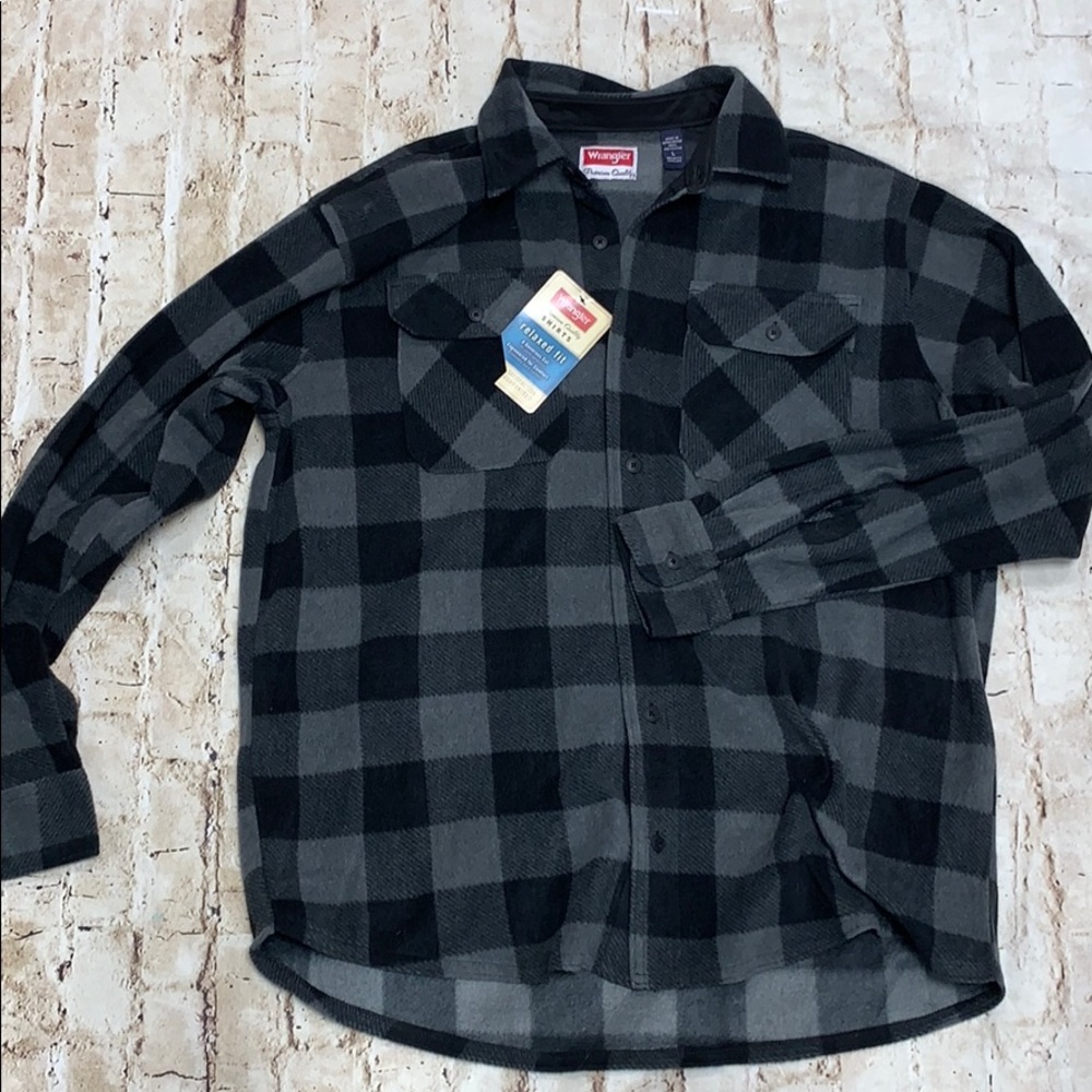 Men’s large wranglers fleece button down shirt